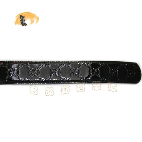 1127 Gucci皮帶 Gucci腰帶 Gucci經典款漆皮女士皮帶 古奇牛皮時尚休閑皮帶 黑色