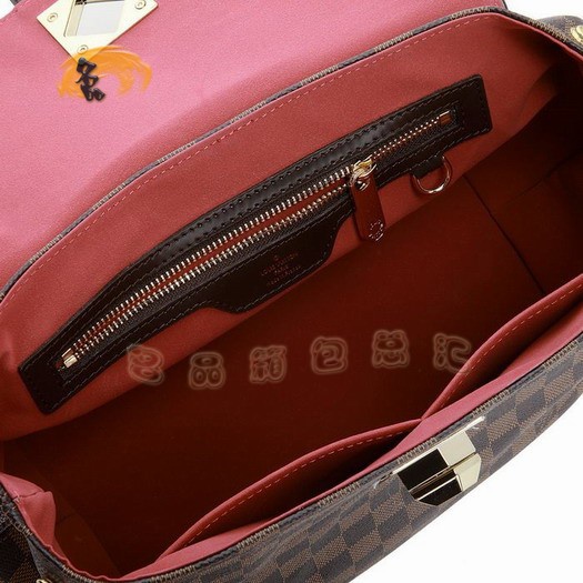 N41169 LV最新款女士斜挎包 LV棋盤格系列 LV女士包包 LV Bergamo女包 大號