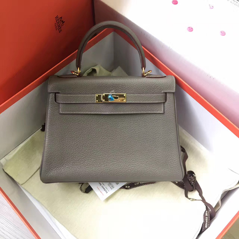 愛馬仕手提包 Hermes Birkin系列 鉑金包 純手工定制版 30cm TOGO皮 灰色