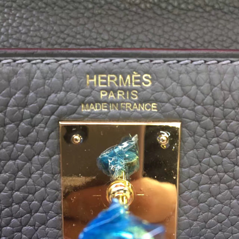 愛馬仕手提包 Hermes Birkin系列 鉑金包 純手工定制版 30cm TOGO皮 灰色