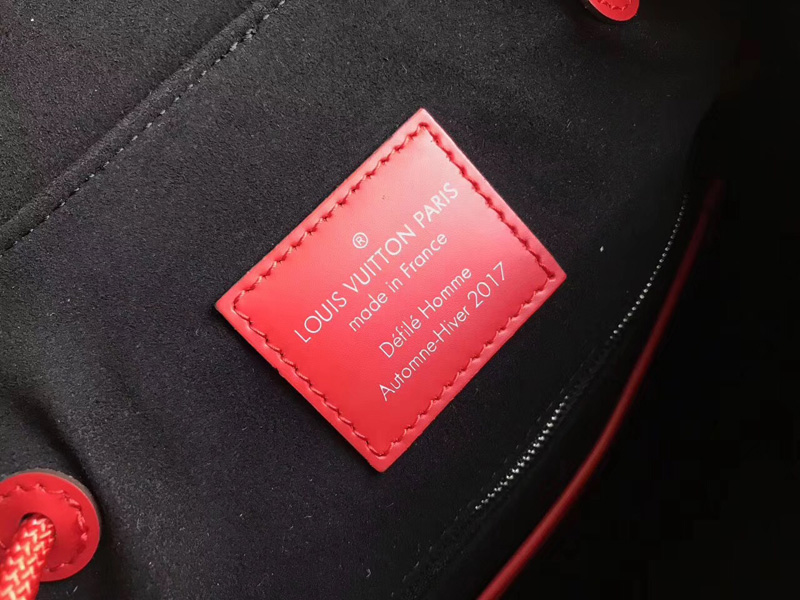 M41709 LV Supreme 聯名系列限量版Christopher 小號雙肩包 LV雙肩包 紅色