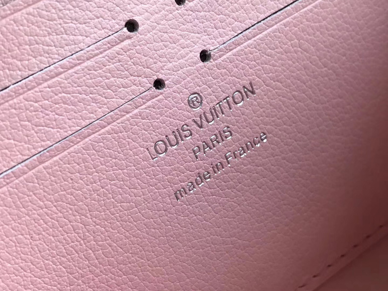 M58429 LV Zippy 拉鏈錢夾 LV錢包 LV全皮穿孔錢夾 粉色
