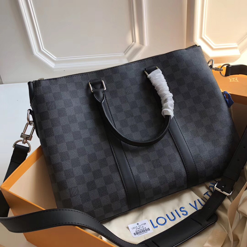 N40024 LV Anton 公文包 LV Damier Graphite帆布男包 LV男包 LV公文包