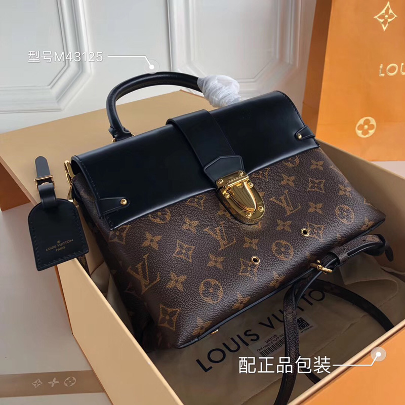 M43125 LV One Handle 中號手袋 LV prelaunch老花拼皮手提斜挎包