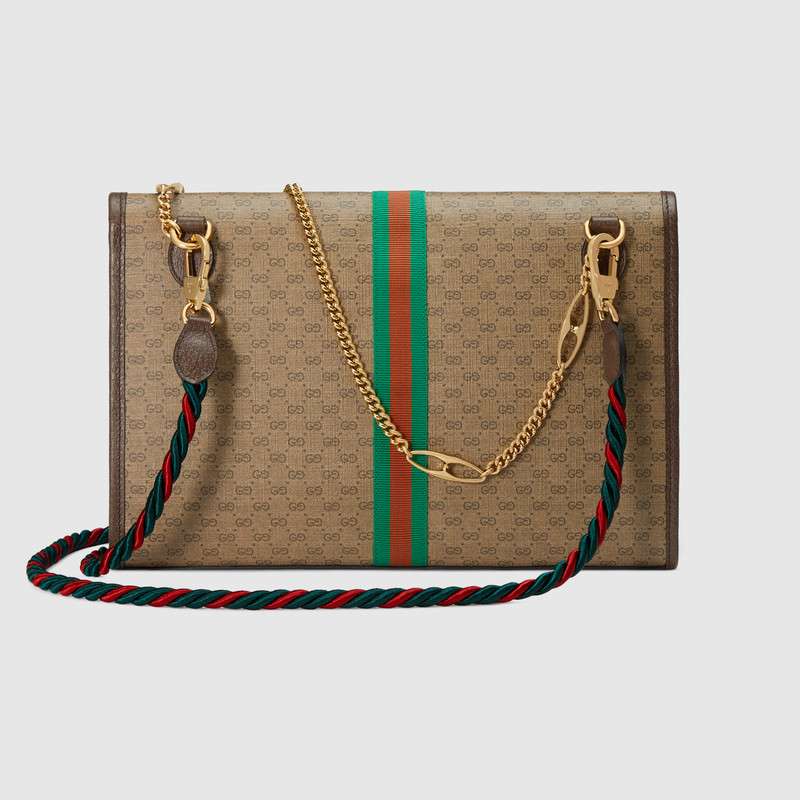 564697 9Y6BX 8362 Gucci Rajah系列GG中號肩背包 Gucci女包 烏木色