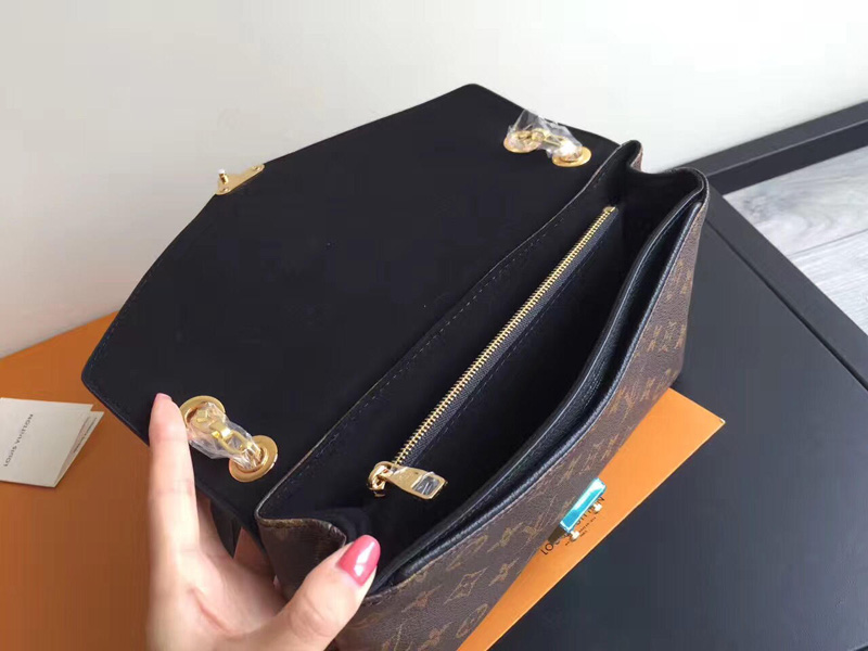 M41223 LV PallasChain手袋 Monogram帆布女包 LV鏈條包 黑色