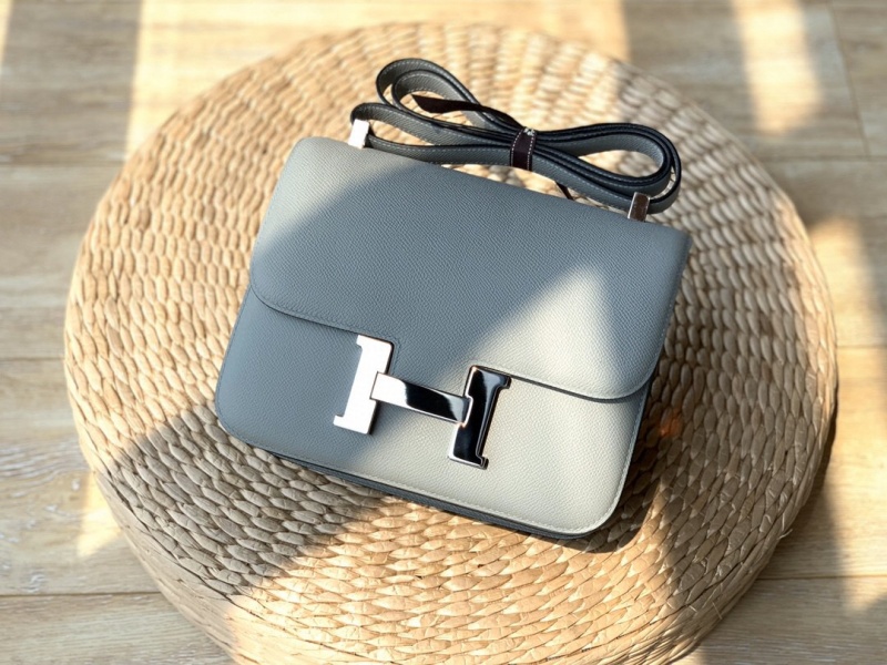 Hermes constance系列 愛馬仕康康包 純手工定制Epsom小牛皮 海鷗灰
