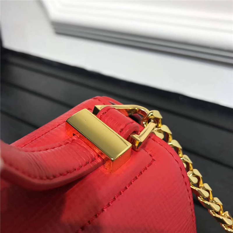 1106 Givenchy 紀梵希 優質掌紋 小牛皮 斜背包手提包 紅色