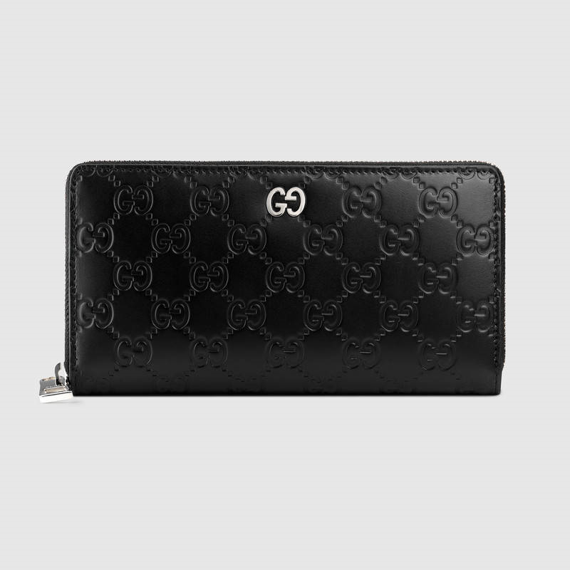 Gucci錢包 Gucci時尚休閑男包 古馳男士短款錢包 Signature皮革 原版一比一品質 黑色
