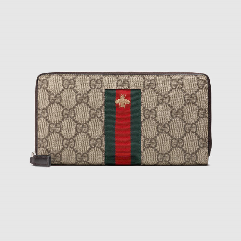 408831 古馳進口頭層牛皮男士錢包 Gucci錢包 Gucci錢夾 Supreme錢包 米色