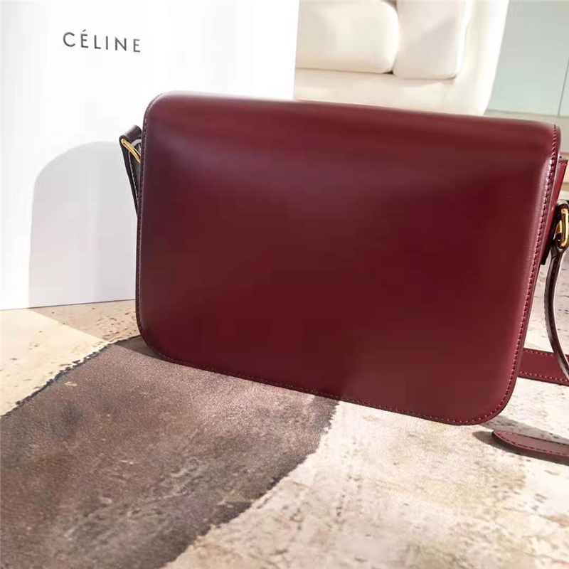 celine包包 賽琳女包 Triomphe系列 倒雙C黃銅鎖 中號(hào)