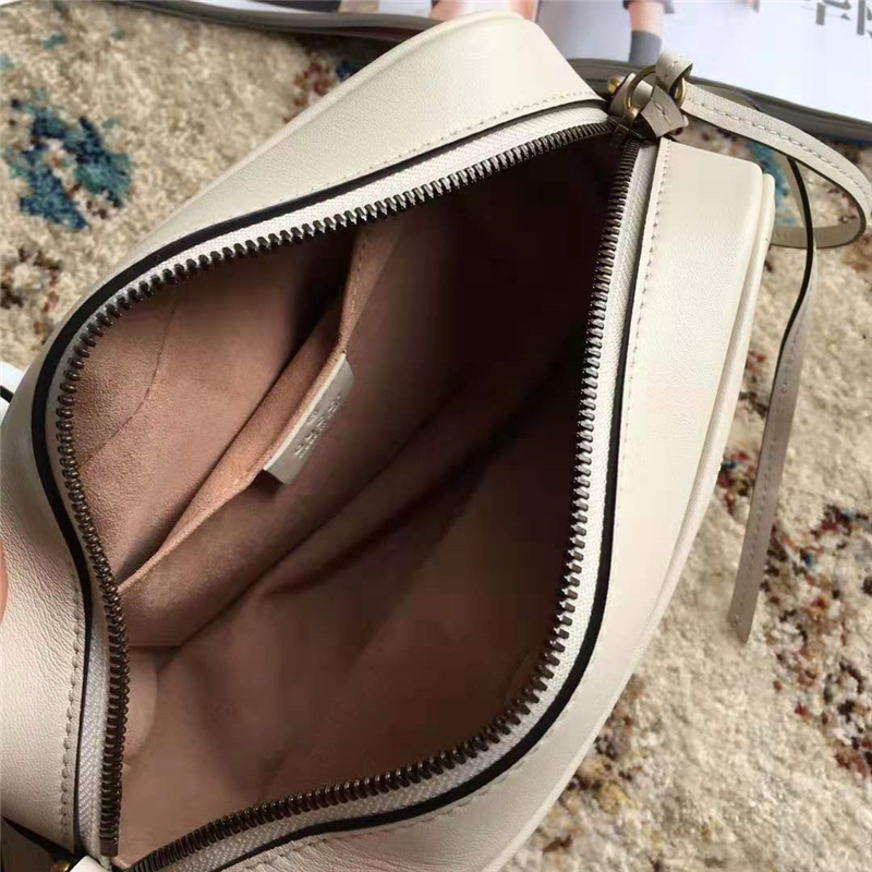476433 Gucci 古馳女包 絎縫皮革 Gucci Nano 古馳拉鏈?zhǔn)执?白色