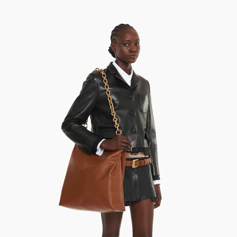 ģ�؃����[Miu Miuȫ�� Leather Shoulder Bag��